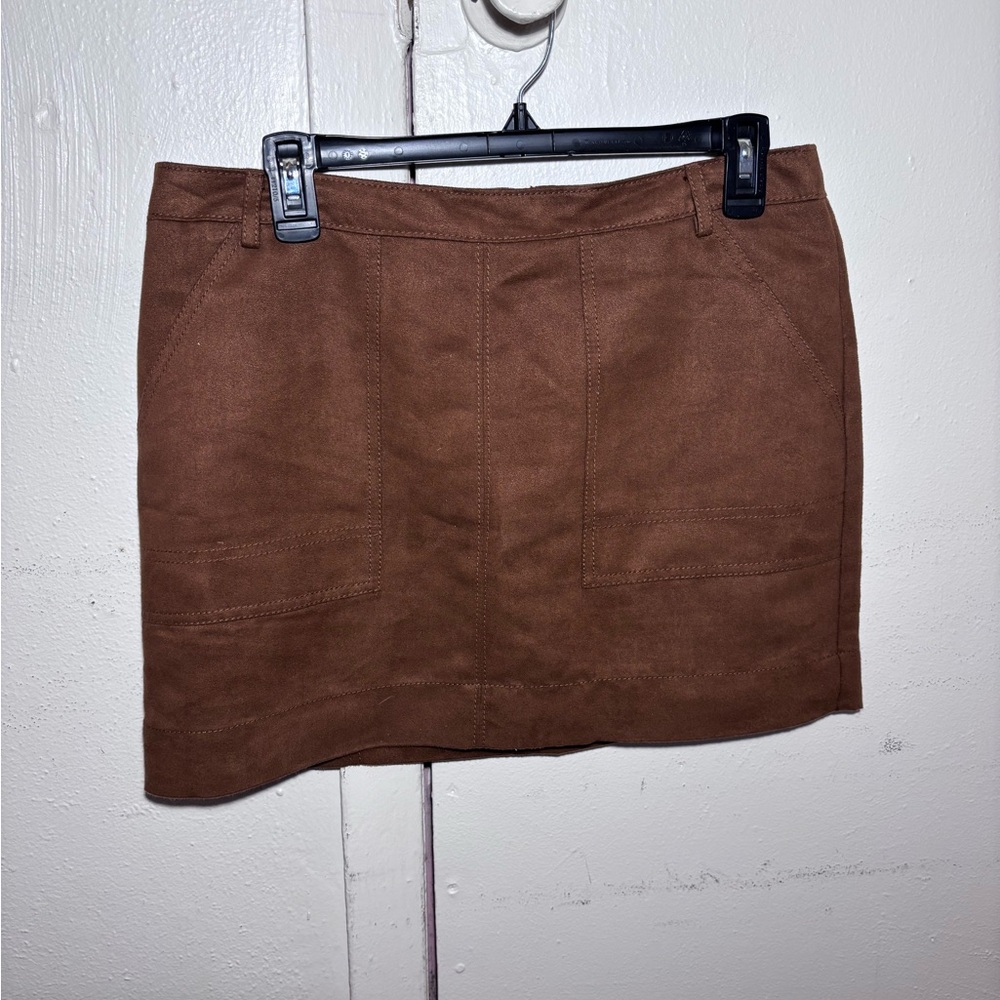 Hinge by Nordstrom Faux Suede Mini Skirt - Picture 8 of 12
